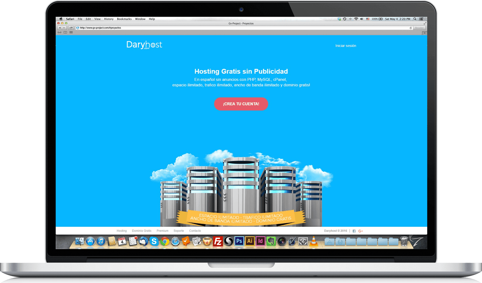 Daryhost — captura del proyecto