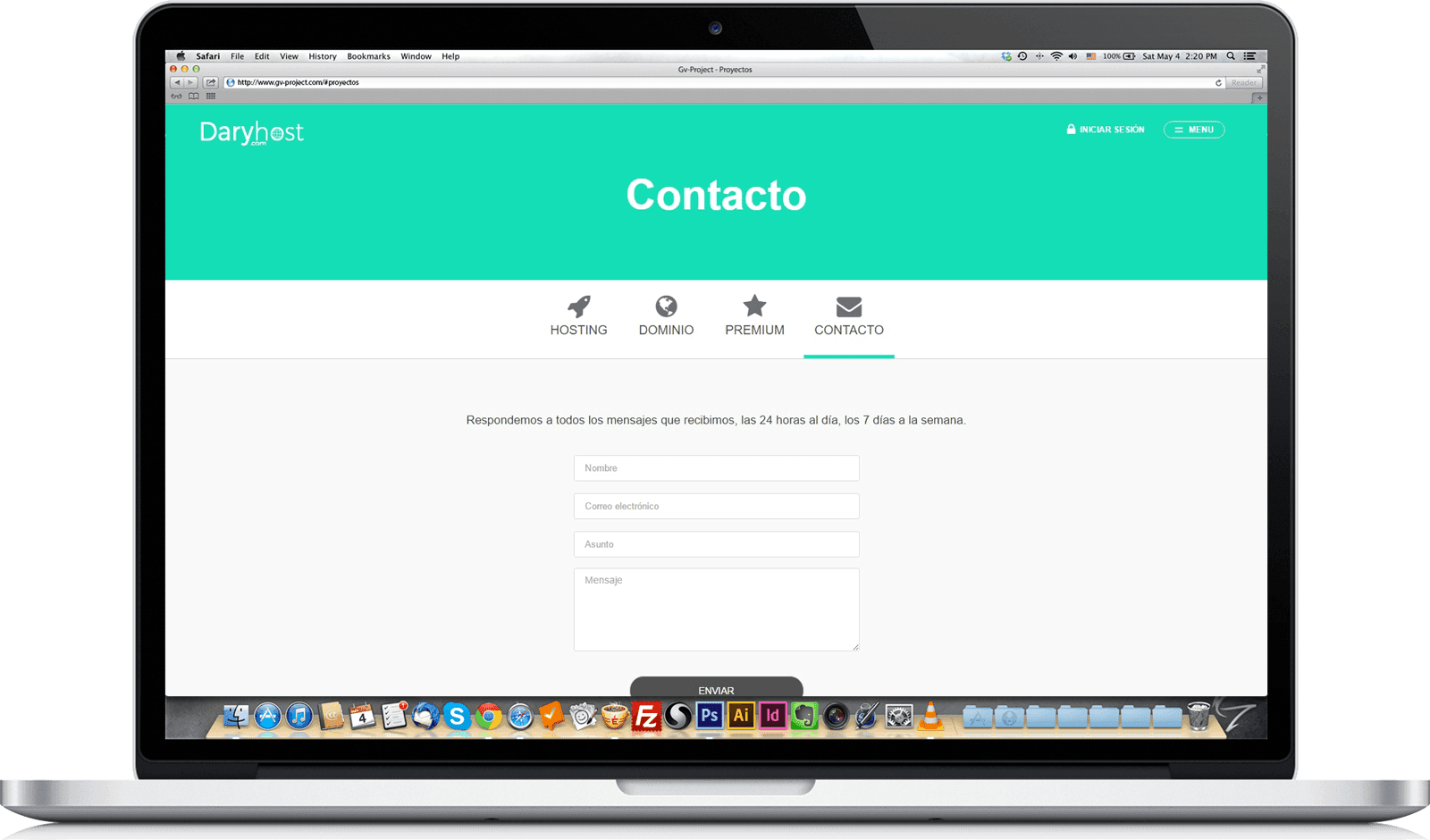 Daryhost — vista adicional